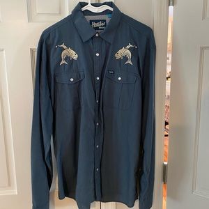 Mens Yeti/Howler Brothers Gaucho Snapshirt-Tarpon